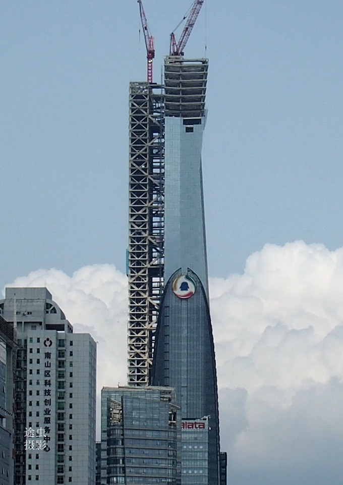 深圳西部第二摩天楼,全球最高全钢构建筑,造型独特很抢眼