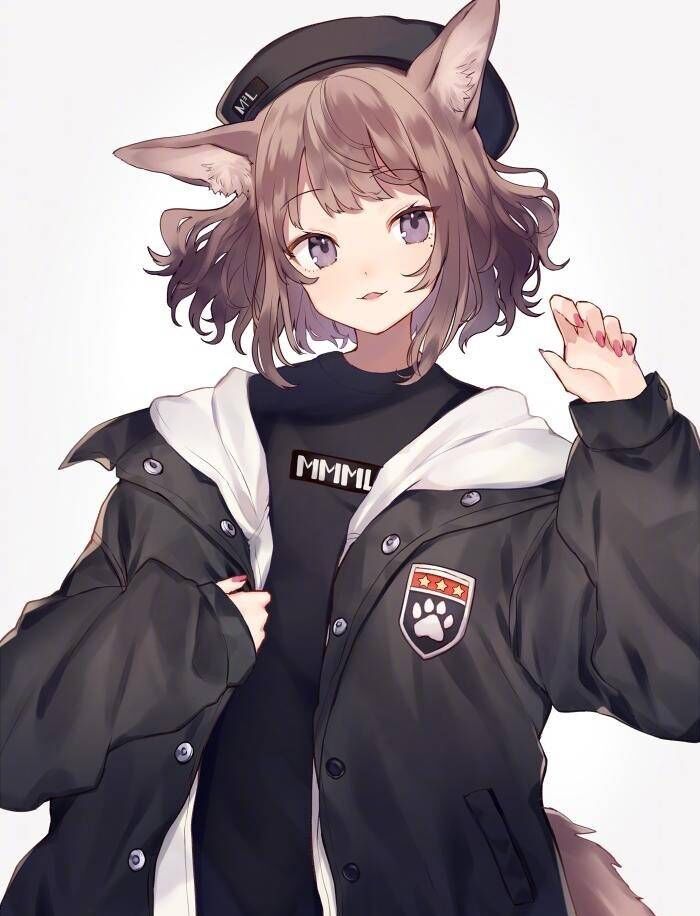 卡通绘画,服饰超好看的猫系少女插画,喜欢第七张