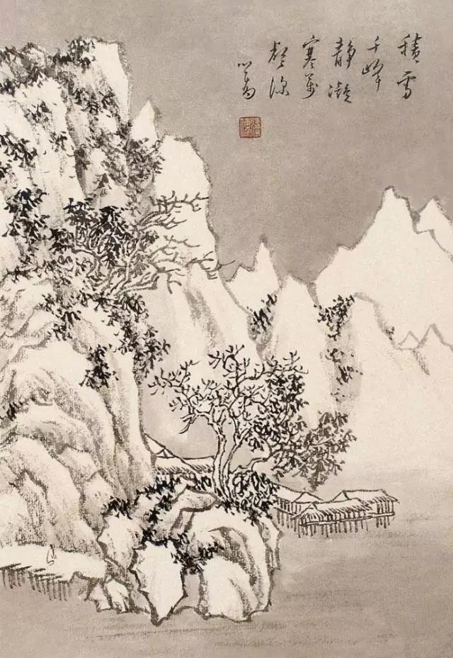 渡海三家之一,溥心畲最美雪景山水画,开创自家风范