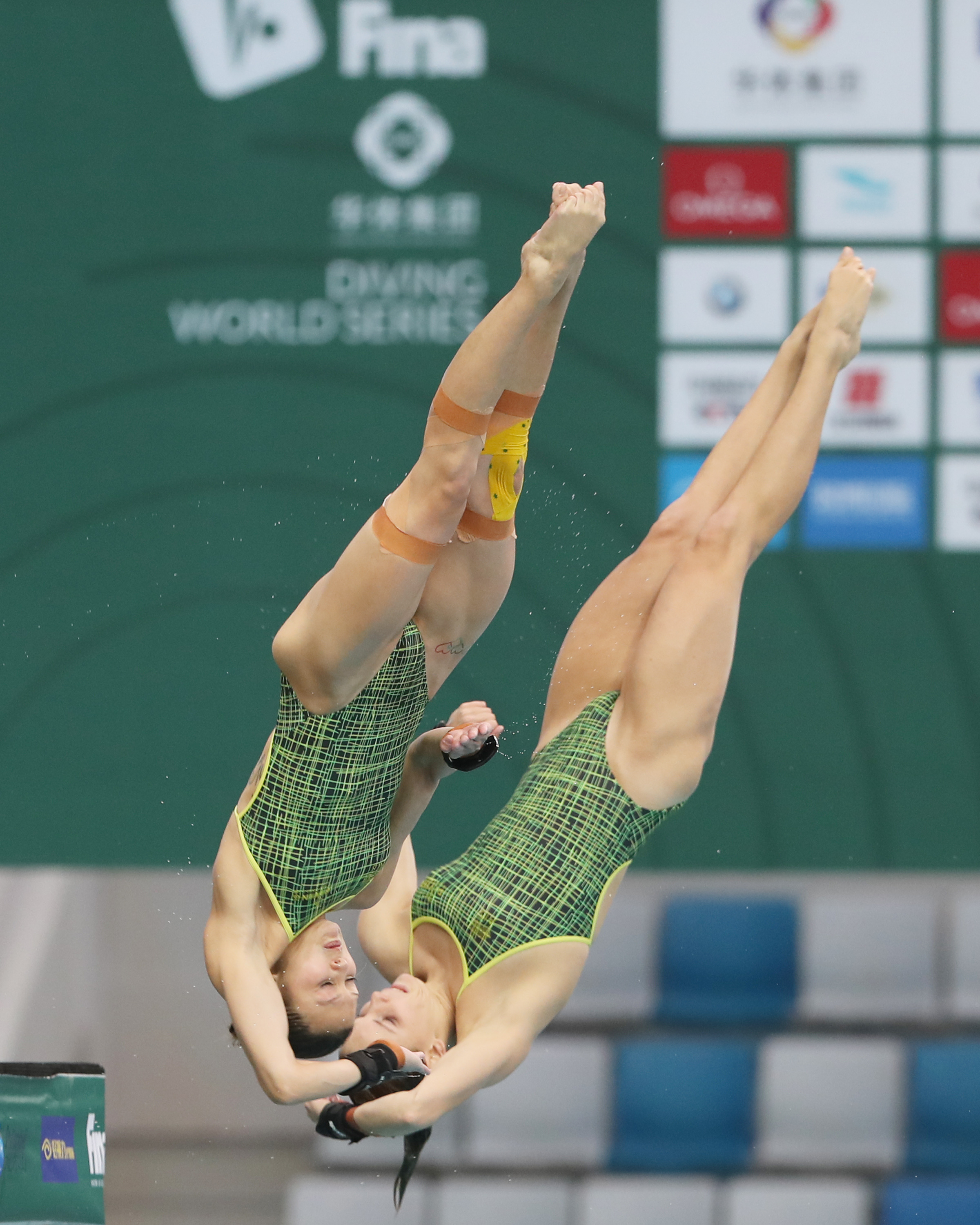跳水—国际泳联世界系列赛(北京站:女子双人十米台赛况(9)
