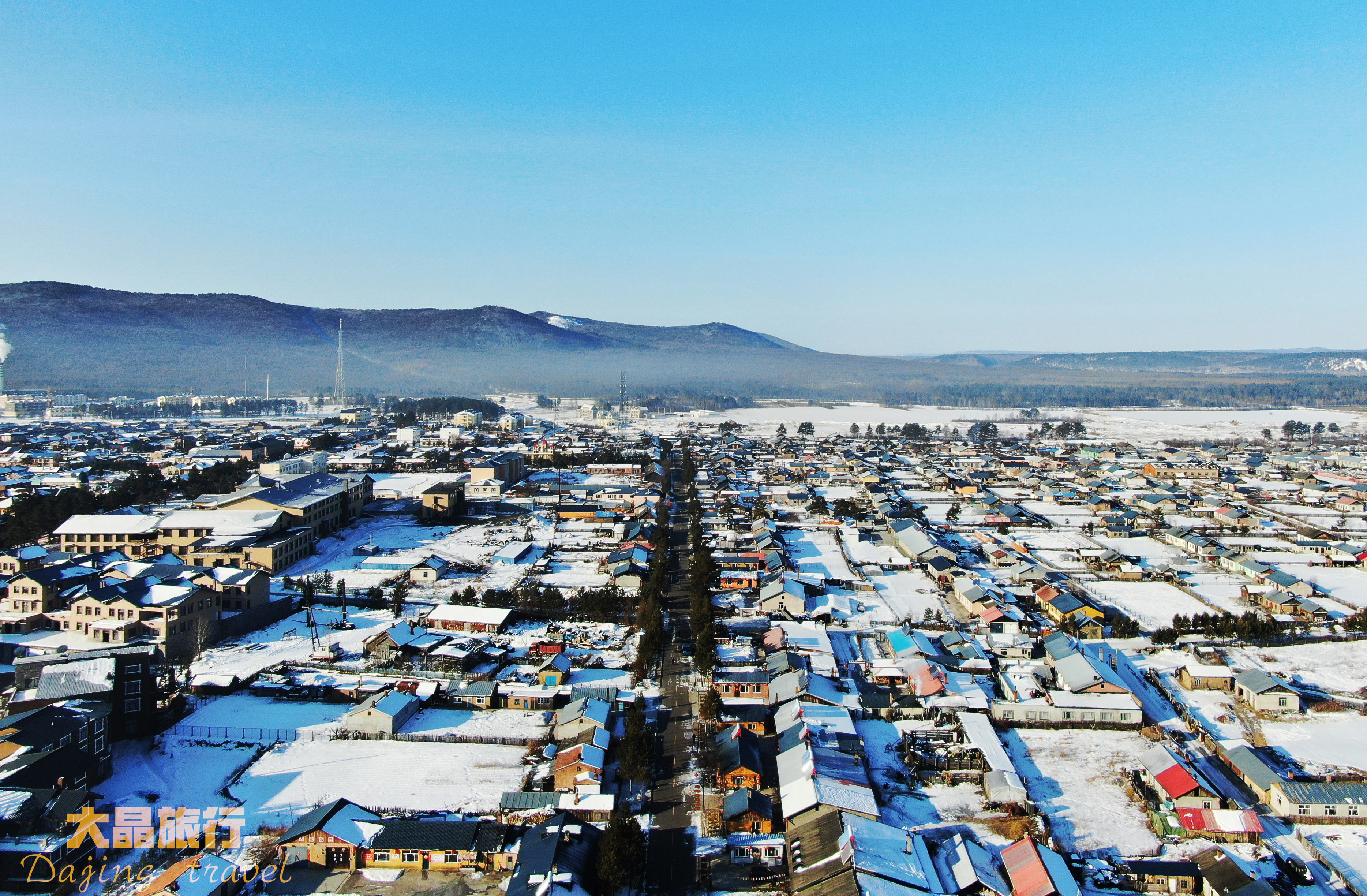 漠河北极村冬天图片图片