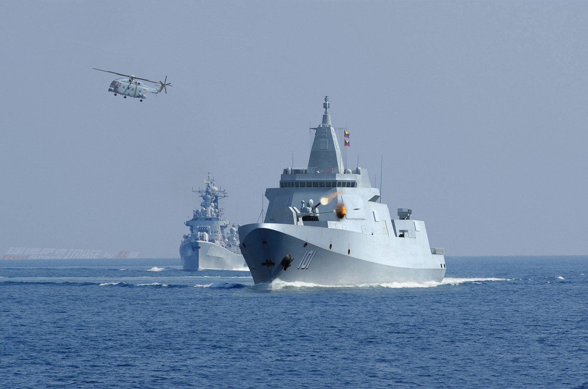 055大驱落户北海舰队,搭载双波段雷达,成航母贴身带刀侍卫