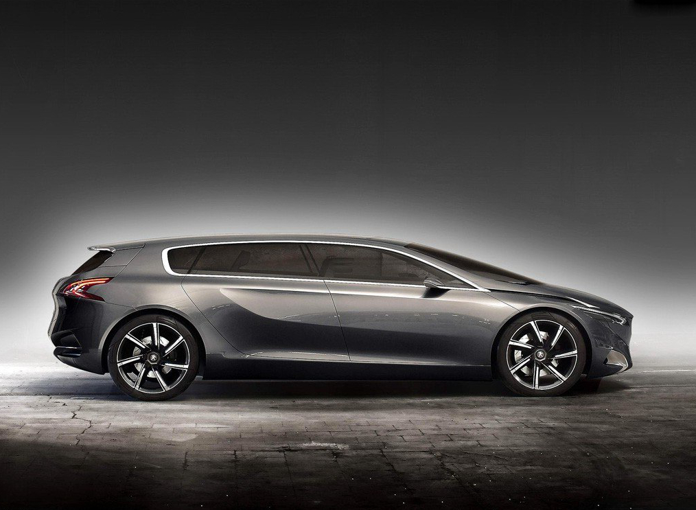 被拉长的流畅曲线,科技感十足的设计,标致 hx1 concept
