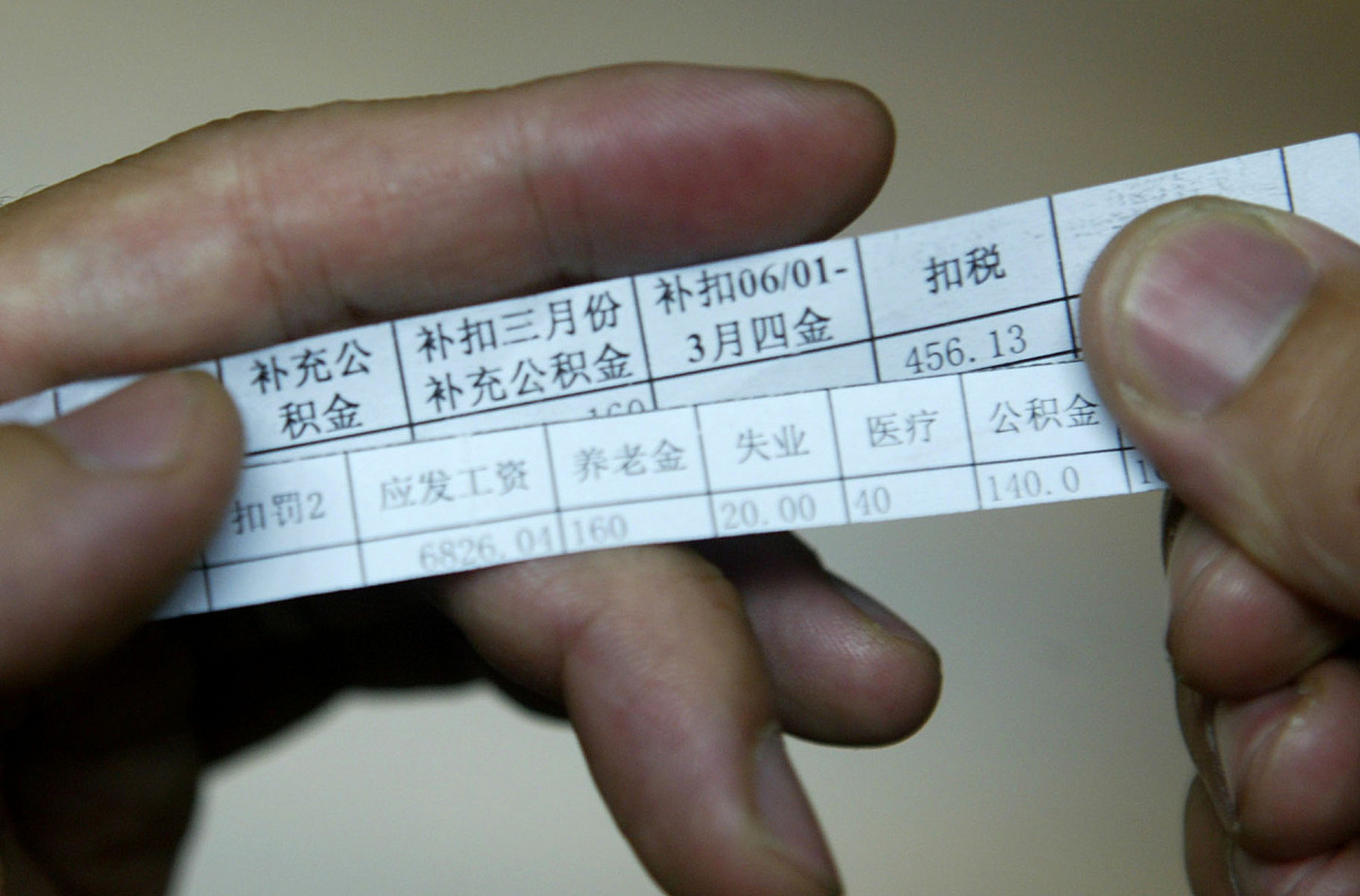 昨天偶然看到同事的工资条,心情一下子沮丧了.