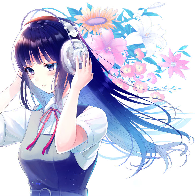 每日壁纸:少女戴上了耳机,是什么音色令你如此着迷?