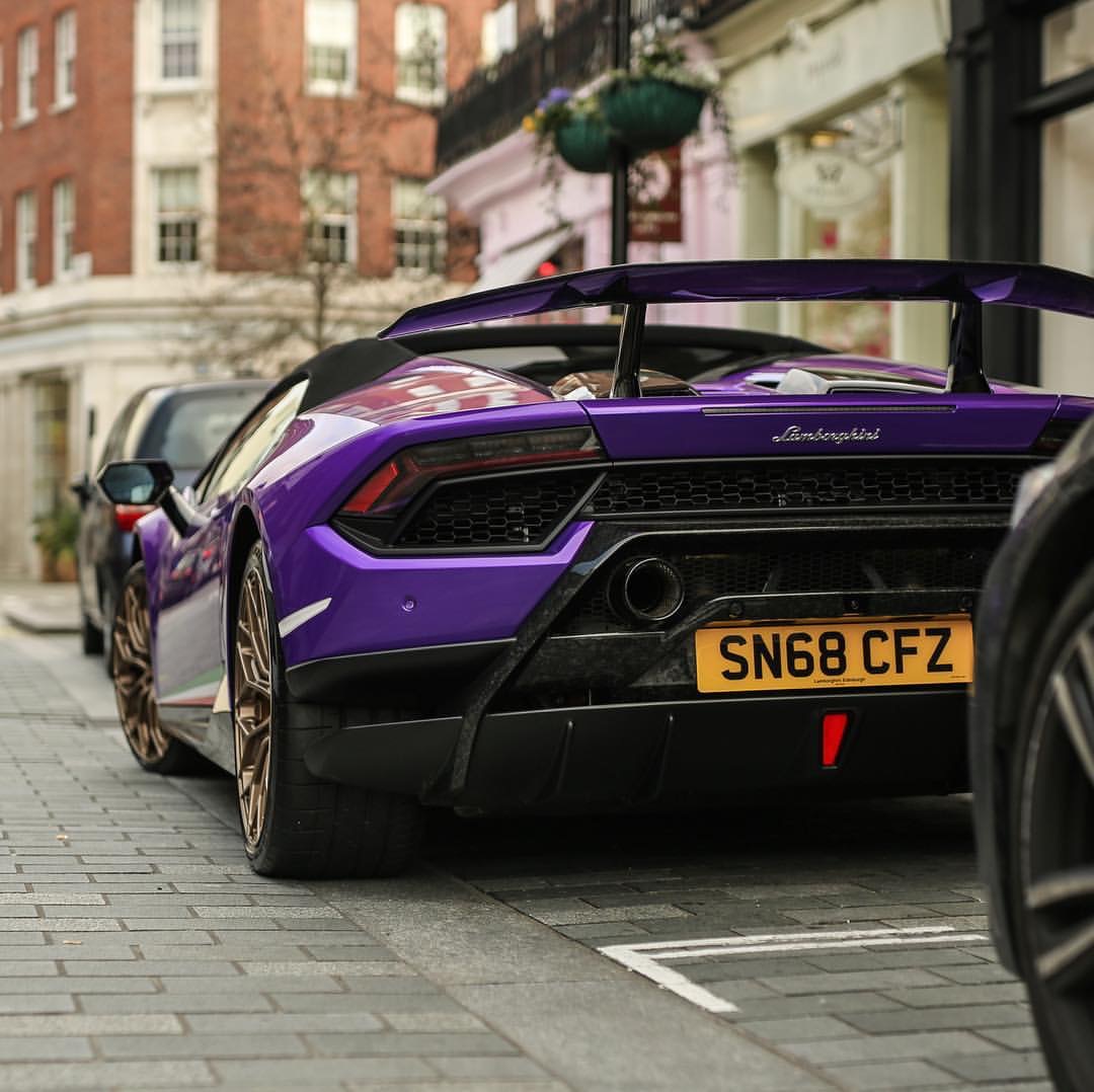 全新兰博基尼紫色huracan performante spyder