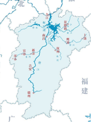 江西江河水情地图图片