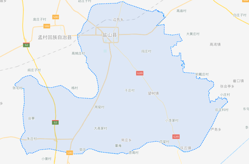 盐山县行政区划地图图片