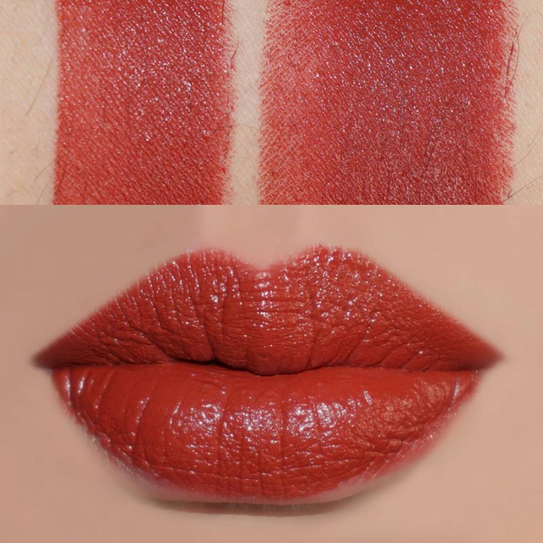 5只超显白的砖红系口红试色,这几只补气色的中药色口红必须收!