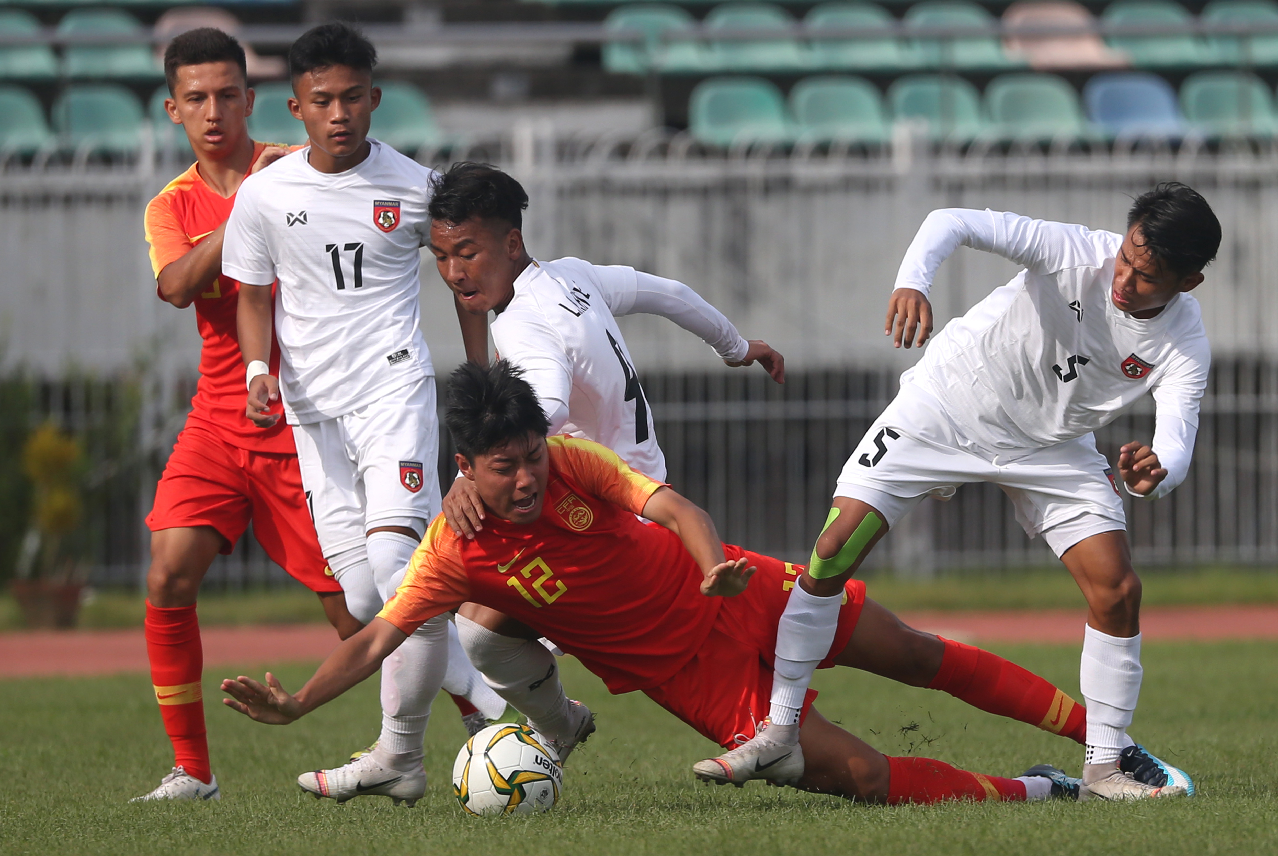 足球——u19亚青赛预选赛:中国胜缅甸