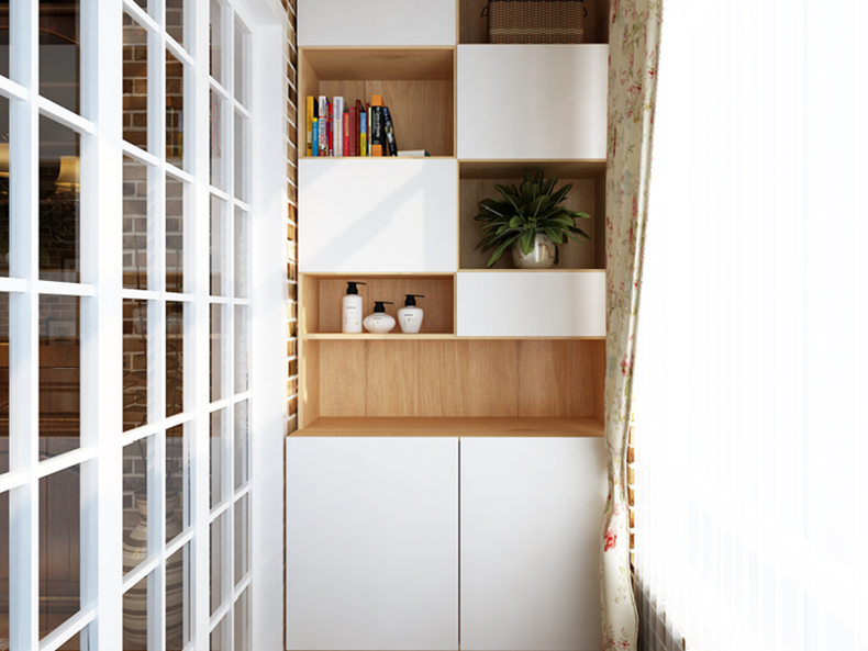 阳台打造储物柜,节省空间实用性强