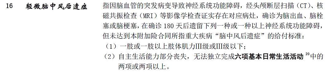 重疾险常见套路——轻微脑中风不同定义举例(四) 重疾险常见套路——轻微脑中风不同定义举例(四)