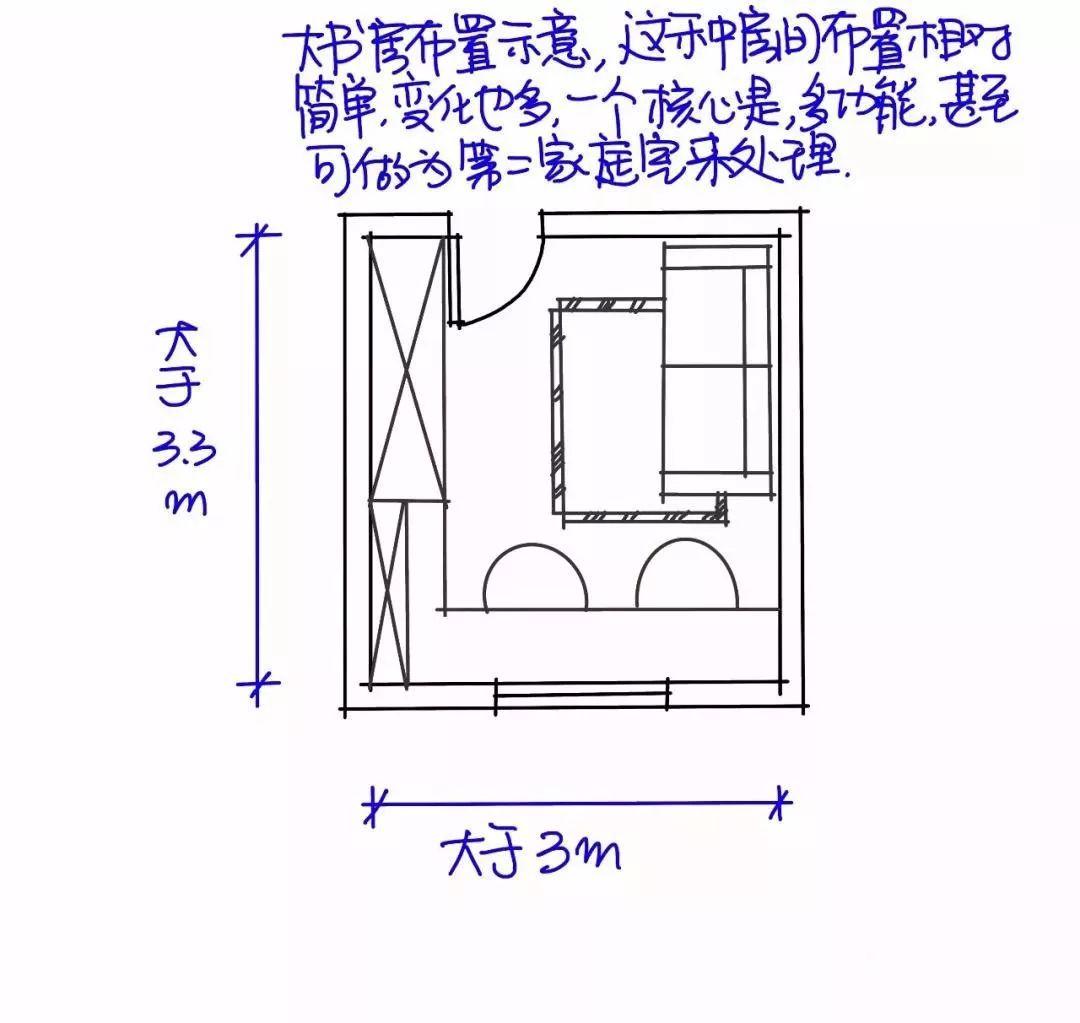 书房平面图手绘图片图片