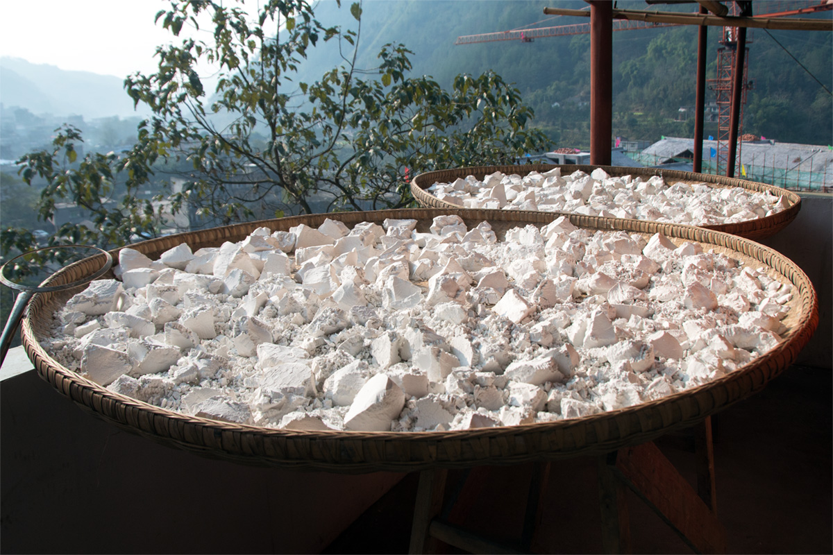 武陵山村民农闲时采挖野生葛根,一斤葛粉在集市上可卖到150元