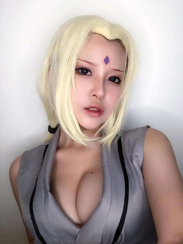 火影忍者里五位美女的cosplay,纲手的胸还原度100%