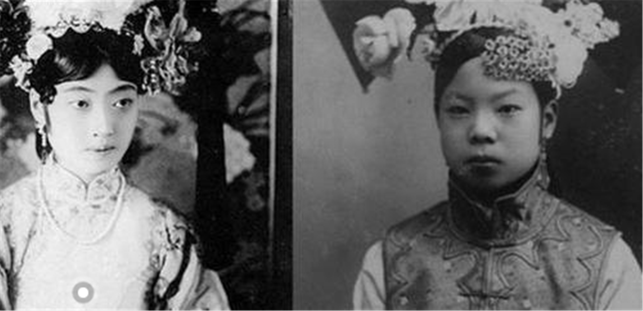 末代皇后婉容和文绣珍贵合影,此照片印证了一个事实,令人唏嘘