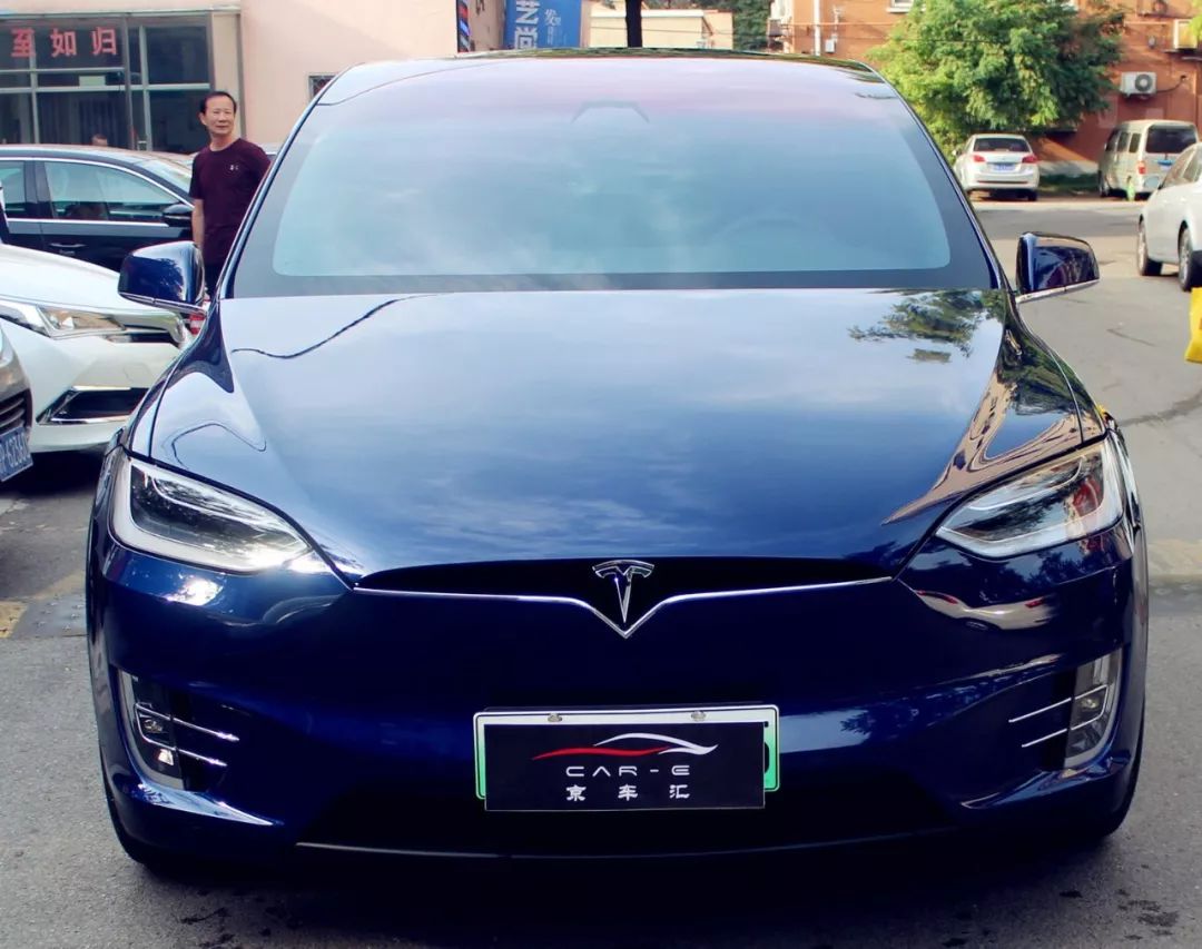「老郭装饰分享」蓝色特斯拉model x 100d施工xpel隐形车衣案例