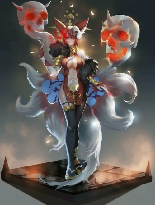 九尾狐动漫壁纸:如果你家里有一个,你更想要哪一个?