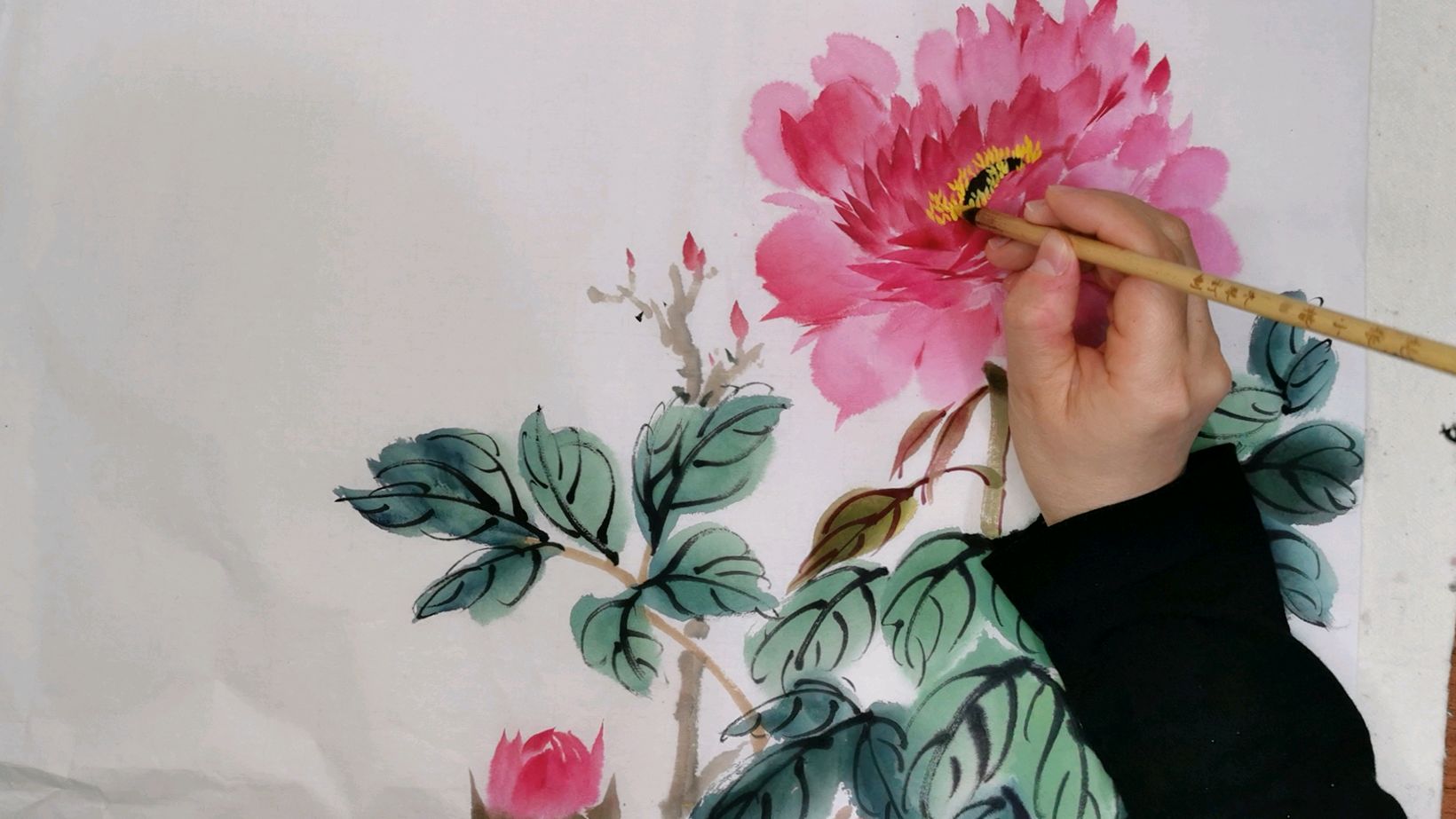 国画教程——写意牡丹的画法