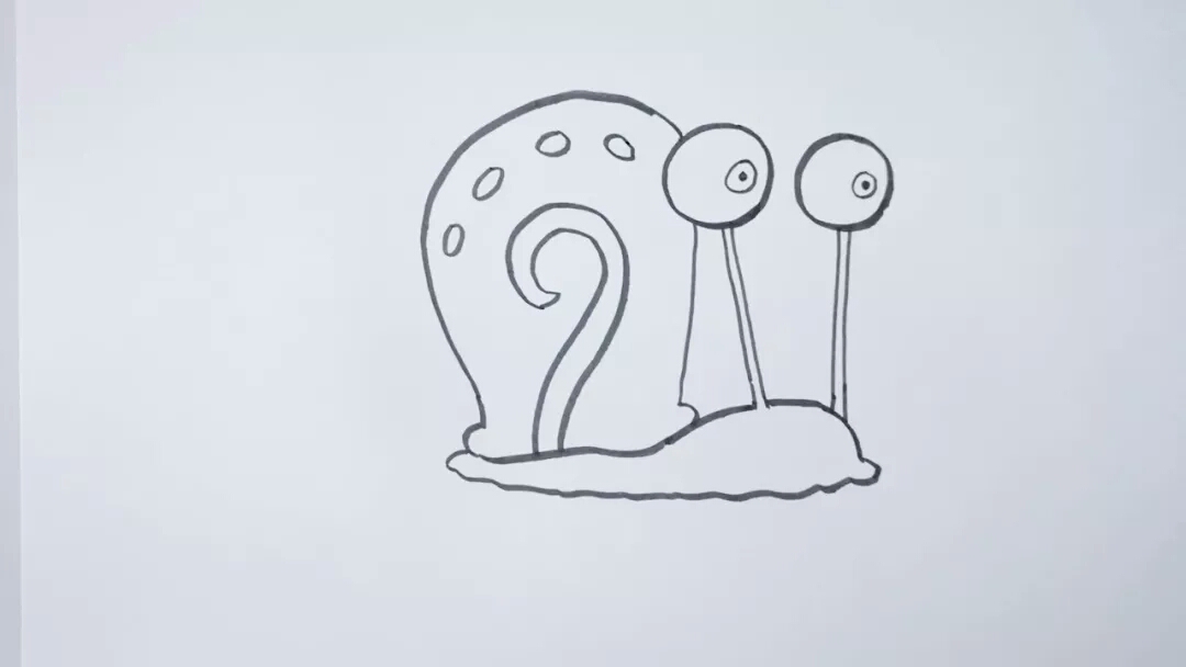 小蜗牛简笔画画法,一起来画吧