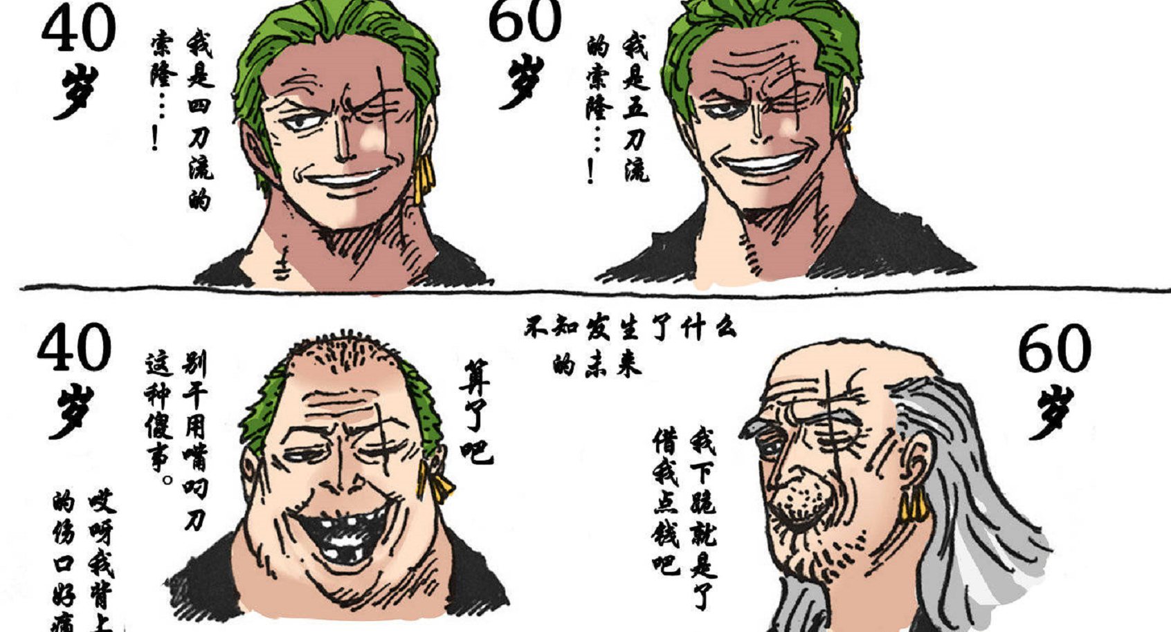 四十年后的海贼王:索隆变强后秃顶,娜美变成了自己讨厌的样子