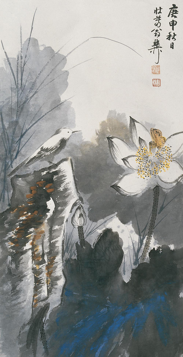 谢稚柳陈佩秋花鸟画作品鉴赏,墨彩神韵or粗放细腻,你更欣赏哪个