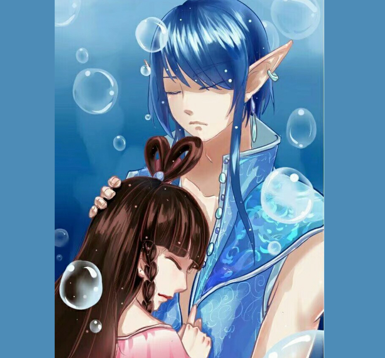 叶罗丽:王默和水王子超甜同人图,第二委屈,最后一张孩子都有了