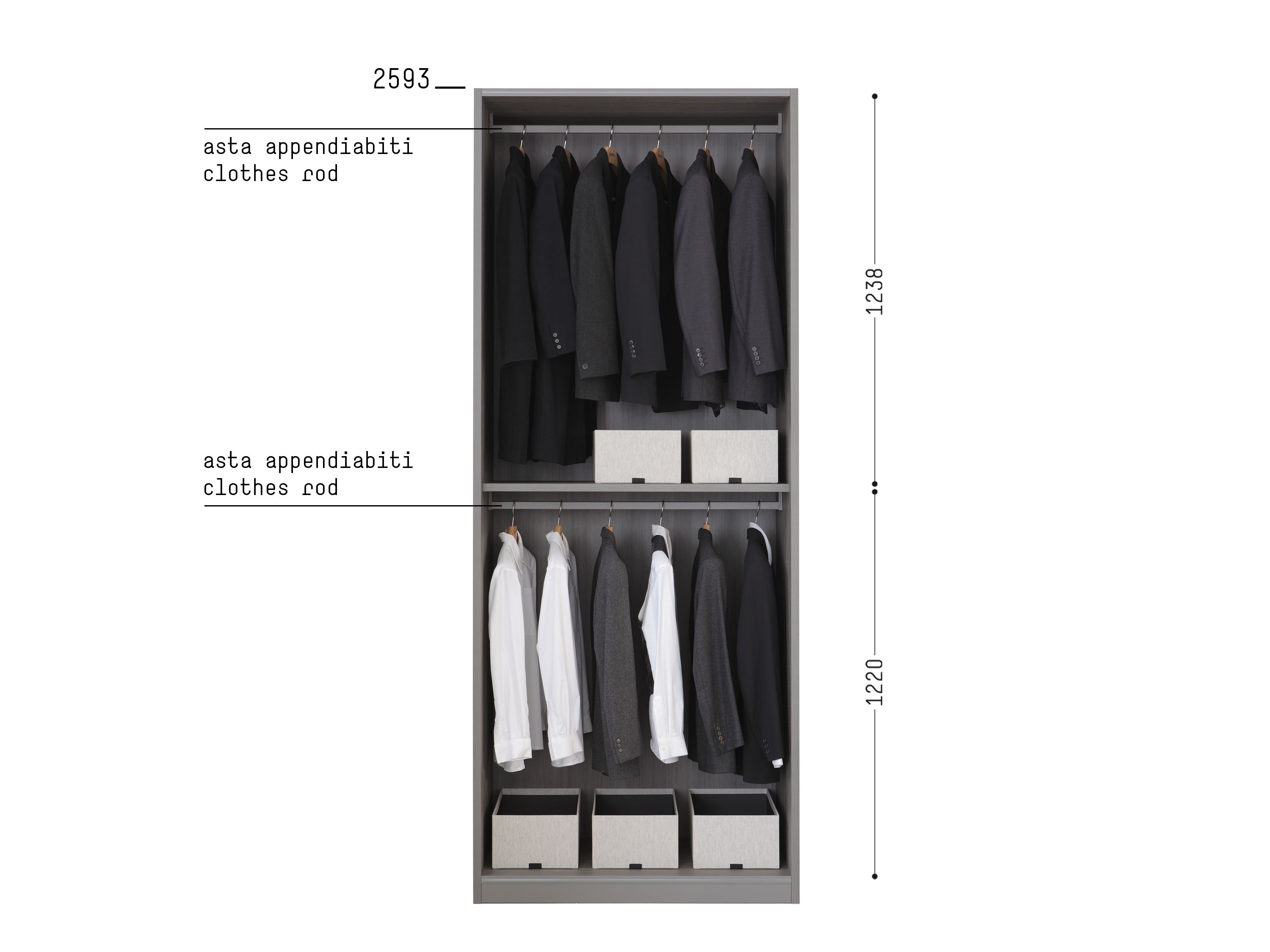 结合人机工程学20张图专业解读定制衣柜内部空间分割比例及尺寸1
