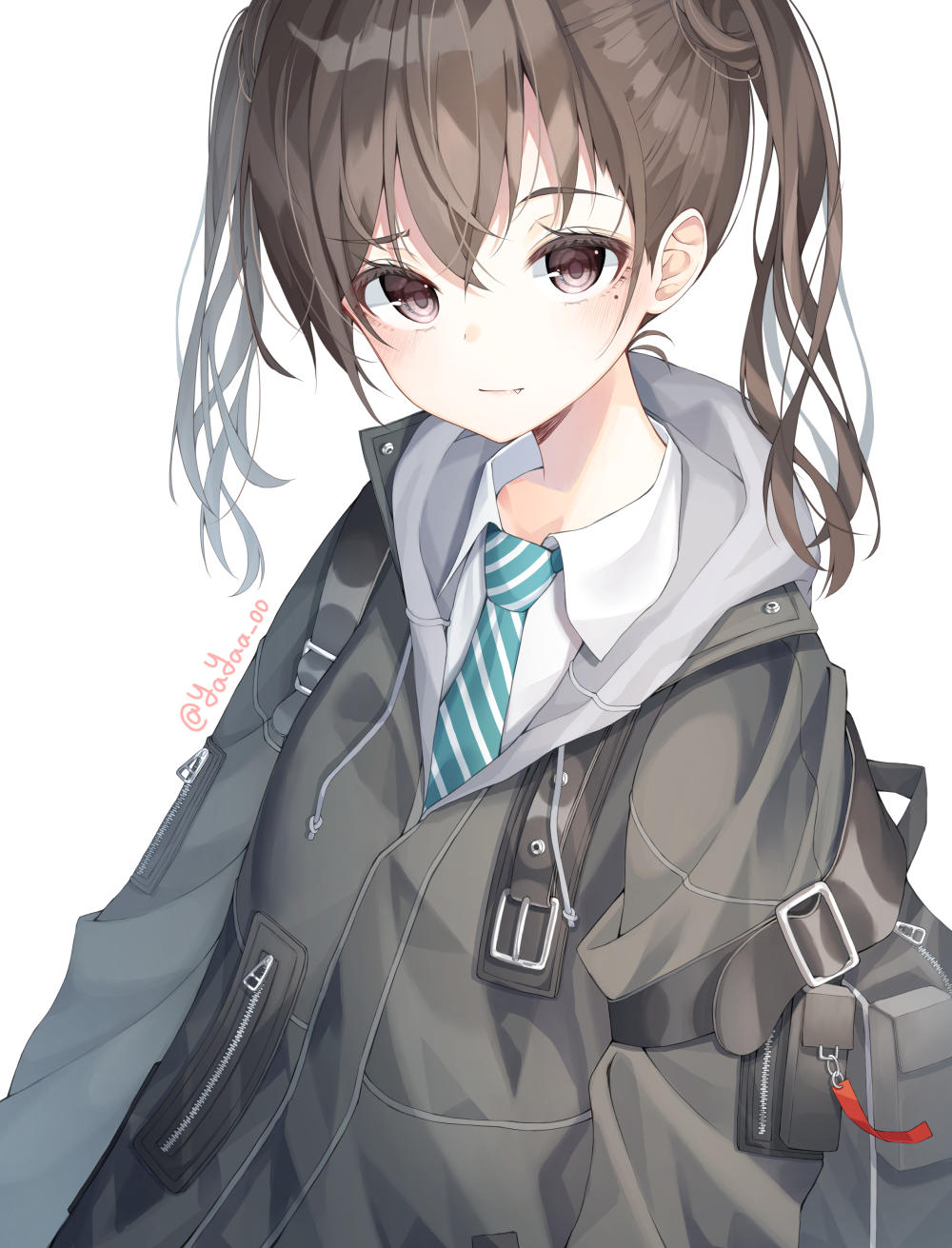 动漫图片:带起领带,女生也可以很酷很洒脱哟