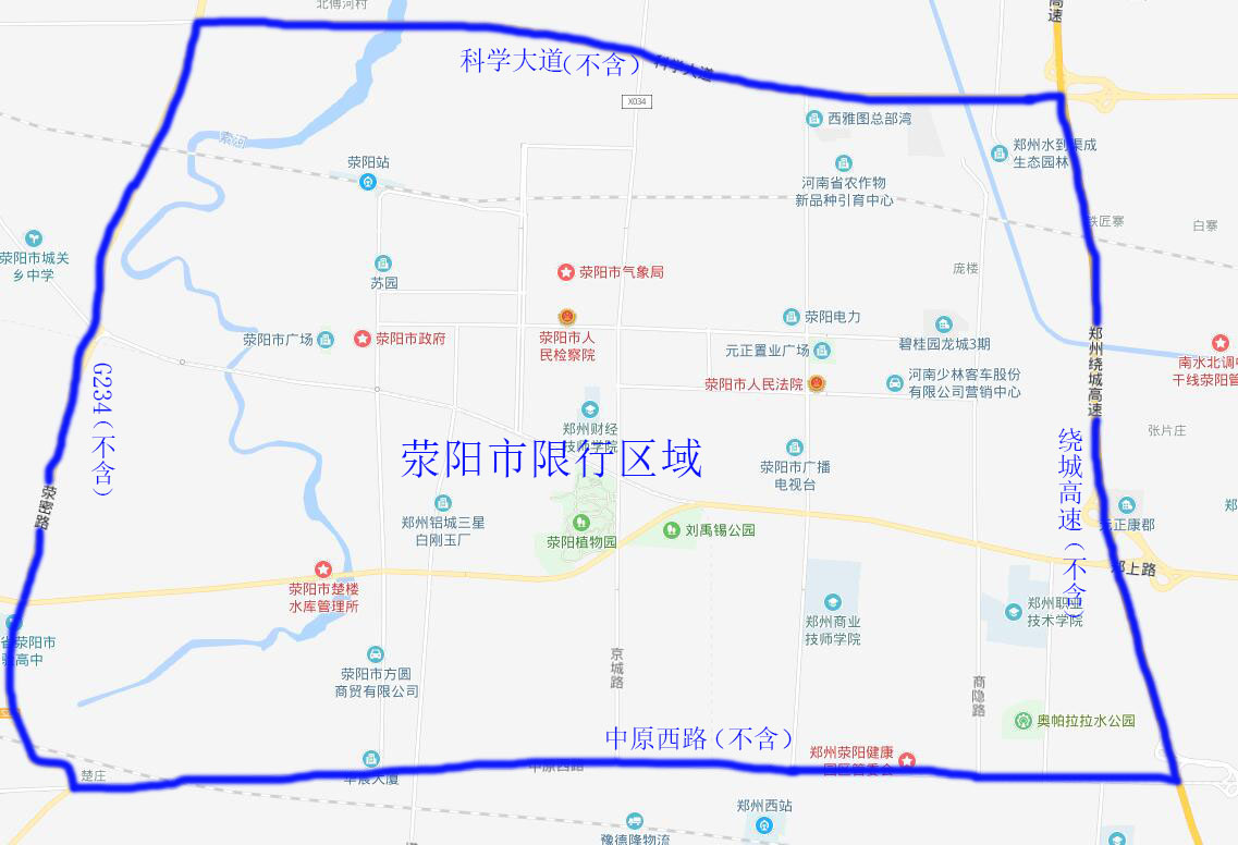 郑州禁摩区域图解图片