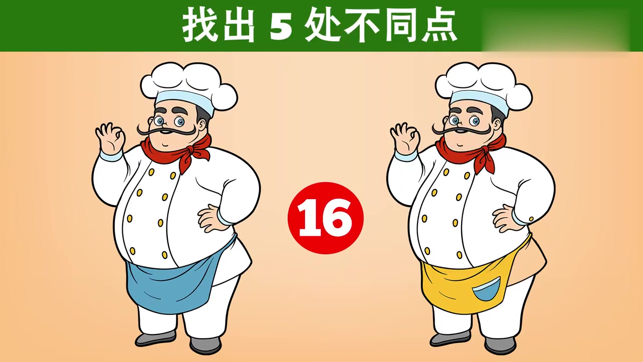 动漫壁纸:两个厨师有5个不同点,你能找出几个