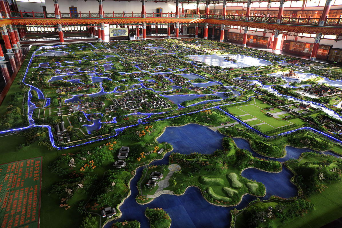 北京圆明园全景沙盘模型等你来探秘,超精细比例还原历史风貌.