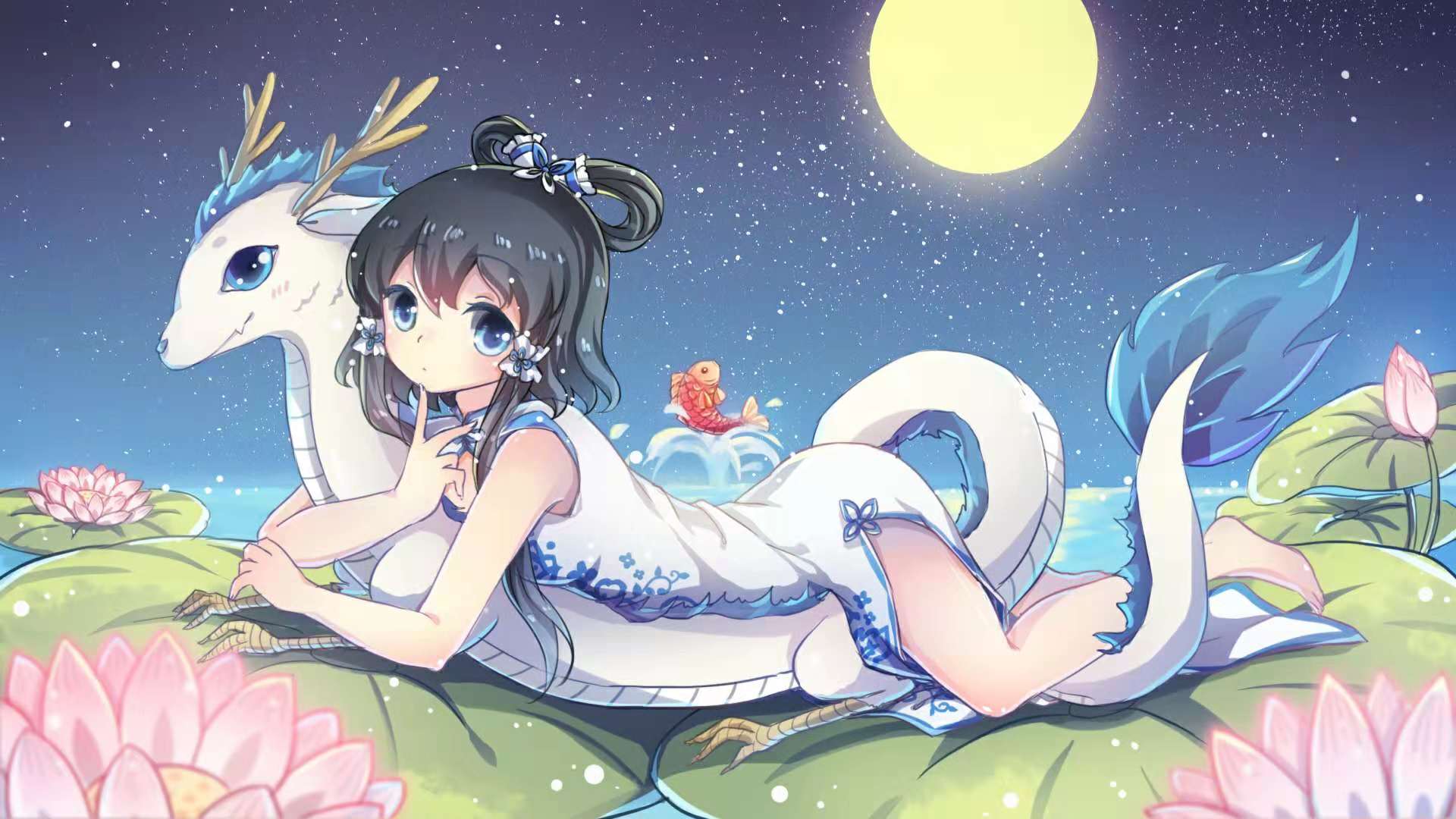打死都要换的二次元卡通手机壁纸,图1的洛天依小姐姐