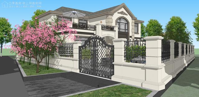 大气欧式别墅,院子可供休闲,停车,村里人看了就心动