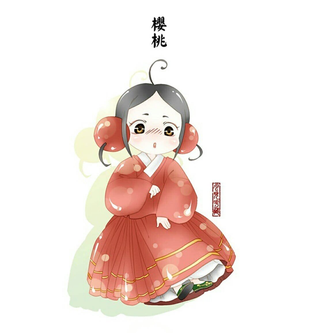 水果"汉服"拟人化,香蕉有气质,蘋果萌翻了!