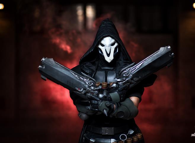 图为死神,死神双枪好酷!守望先锋cos,网友:讲究!