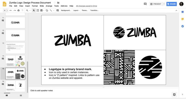 检查了原始zumba logo的重影版,以便在我们发现可能有用或有问题的