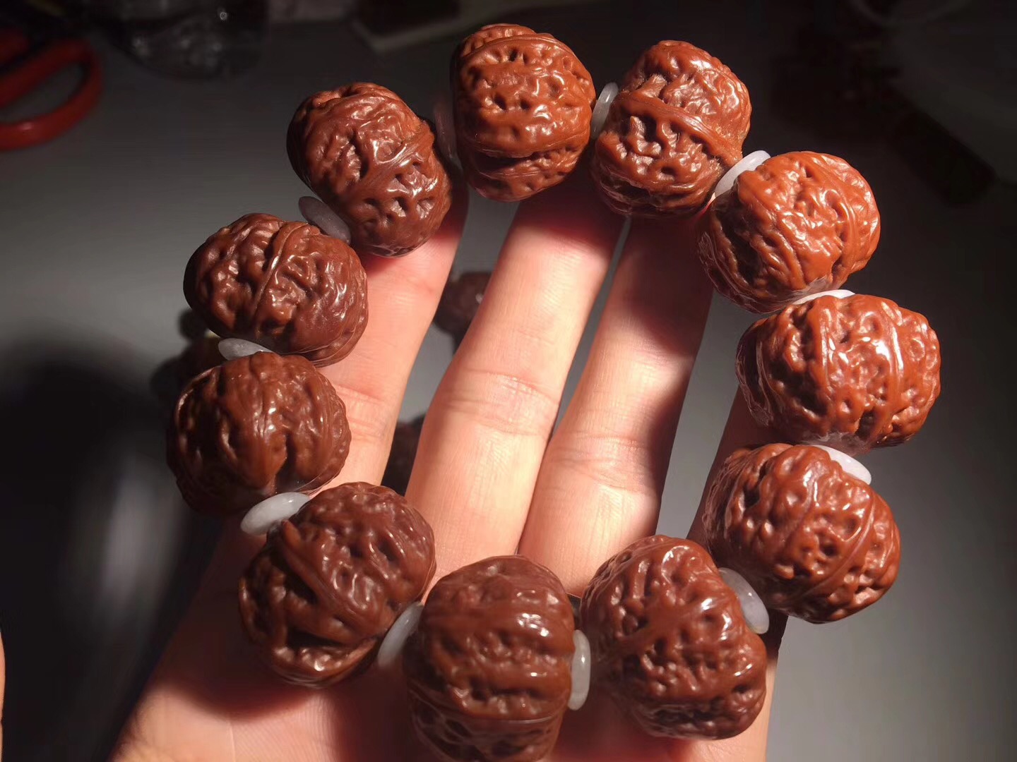 正宗门头沟磨盘小核桃手串