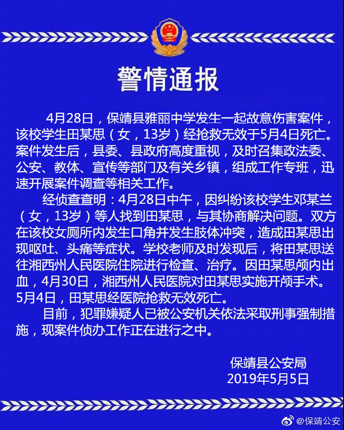 保靖雅丽中学校园欺凌图片