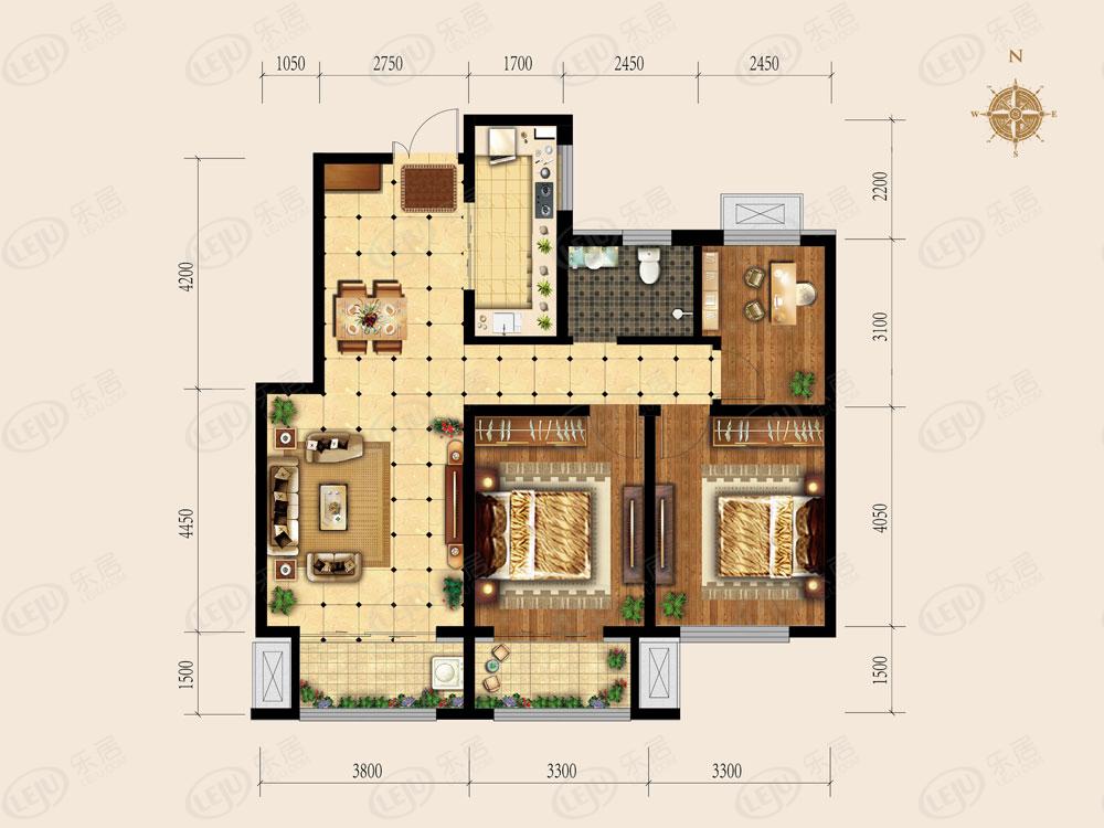 普通住宅高远森林城二期霖语,在售户型区间88.77~157.9㎡.