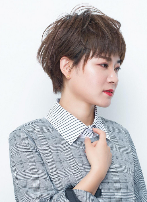韩系纹理发型女图片