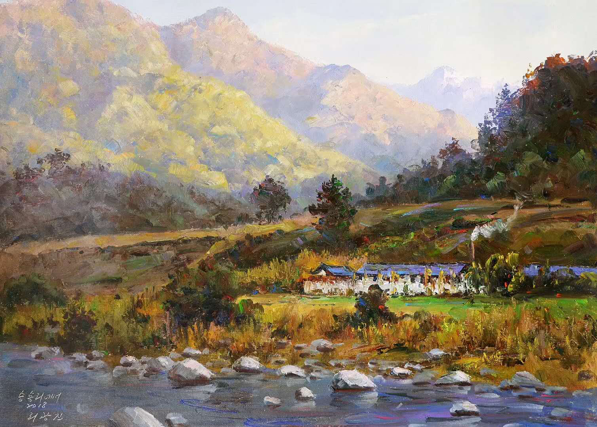 油画风景:再不显眼的地方画成画都变得很美