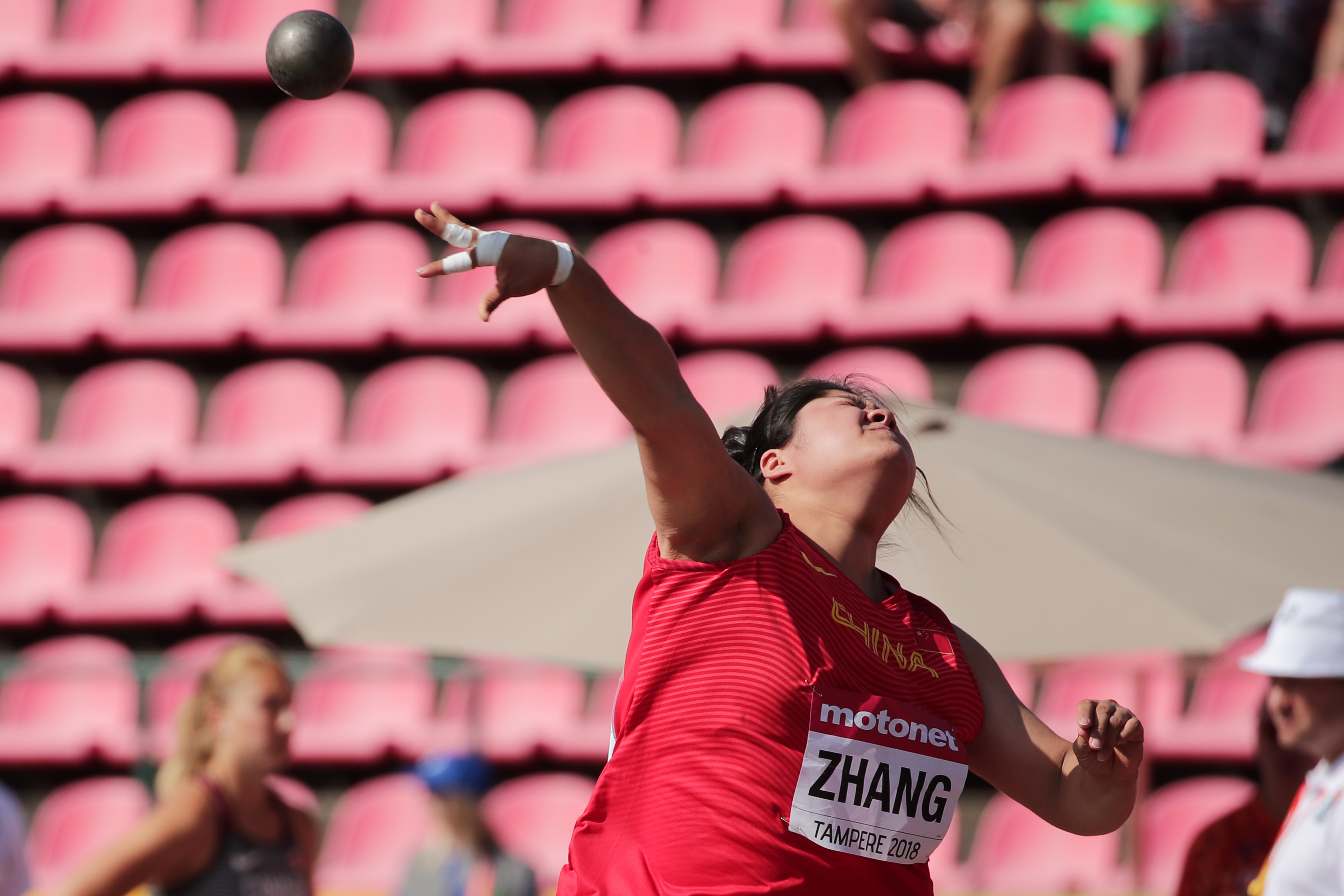 田径——世青赛中国铅球选手张林茹摘银(5)