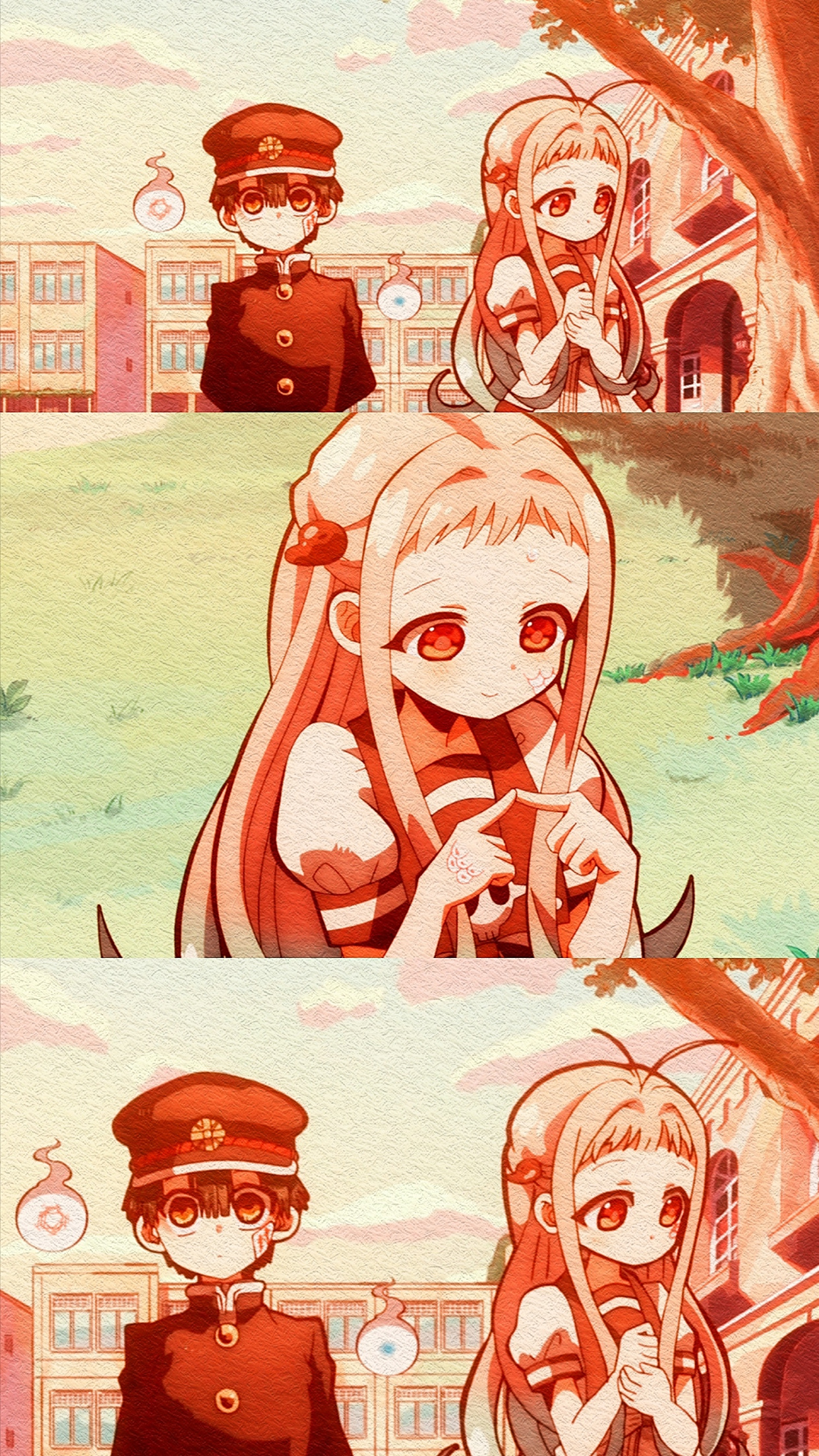 花子君和宁宁高清动漫手机壁纸 世界那么大还是遇到你