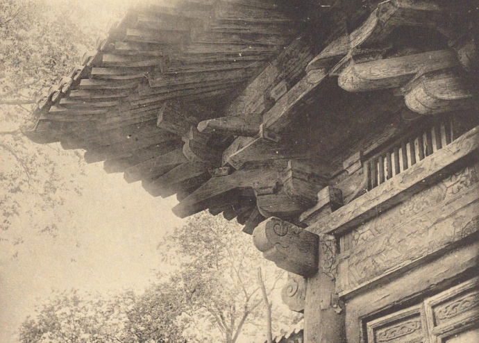 老照片,1920年河北正定隆兴寺,90年前的古朴佛寺,大部已分被毁