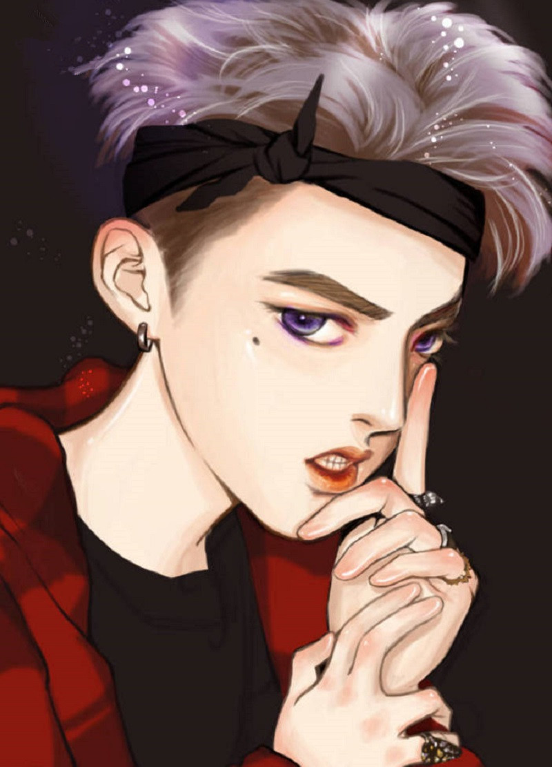 6位男星卡通版图片,你能1秒认出杨洋吗?第5个很难!