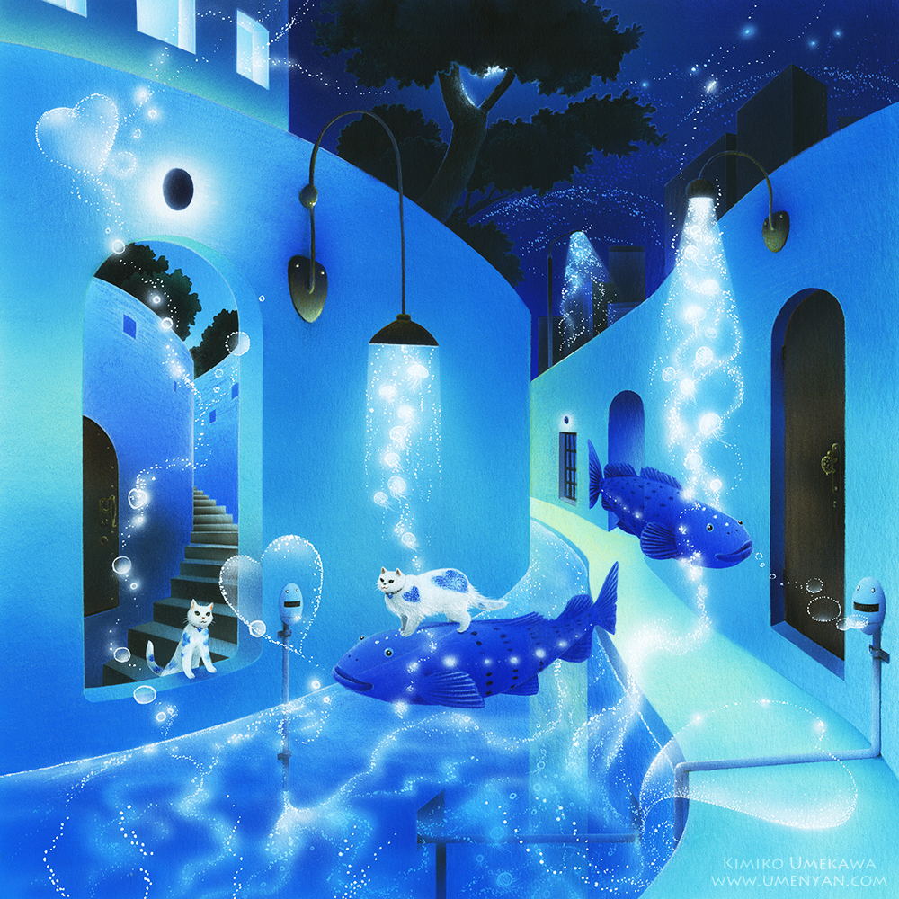 插画:时光如初,美景如画,好想一直沉醉在这个梦幻世界里