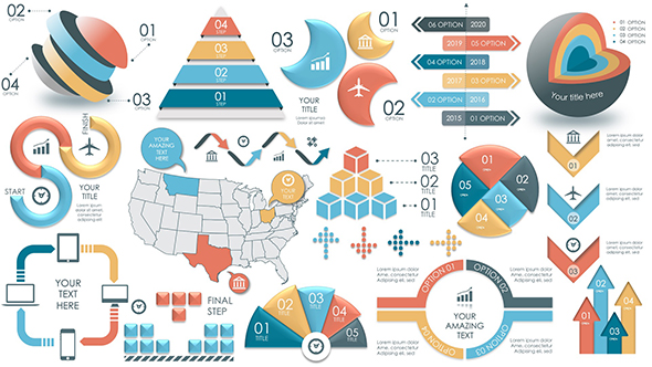 2018年最值得收藏的50个ppt数据图形图表模板