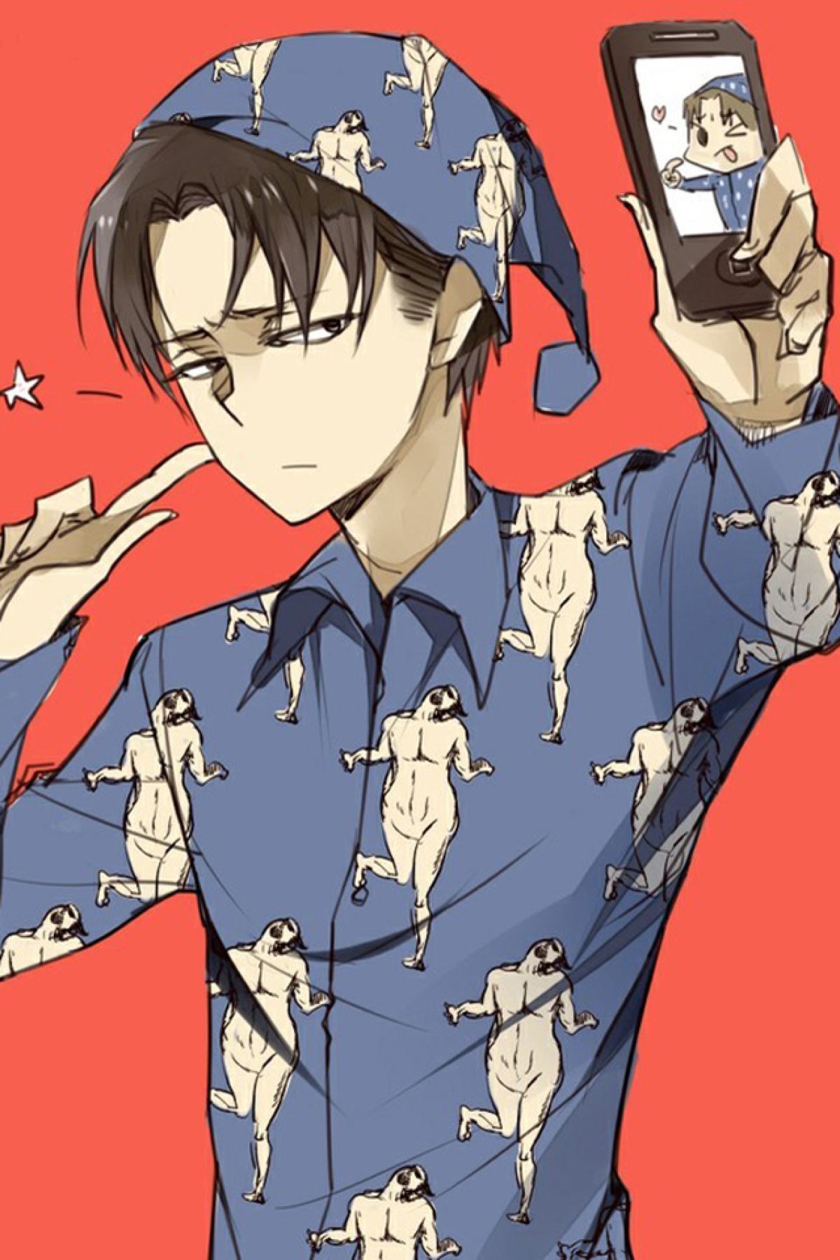 那些年,兵长的颜艺表情包,最后一张帅哭我!