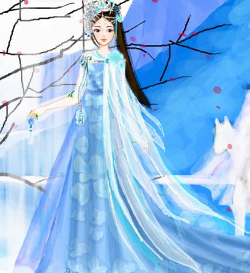 十二星座代表的蓝衣古风女子,巨蟹高贵,双子和金牛太高冷了!